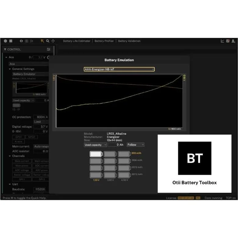 Qoitech AB OTII-BATTERY-TOOLBOX